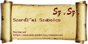 Szerémi Szabolcs névjegykártya