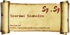 Szerémi Szabolcs névjegykártya