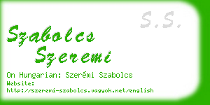 szabolcs szeremi business card